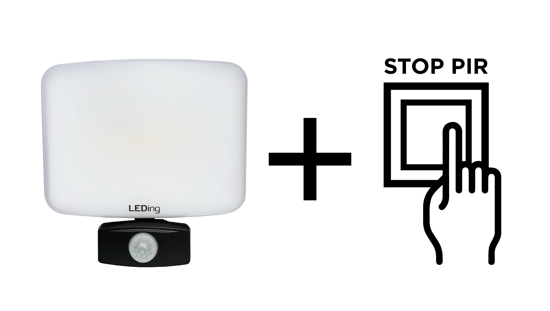 FLOODLIGHT LED HALOGEN LAMP 30W PIR + STOP PIR