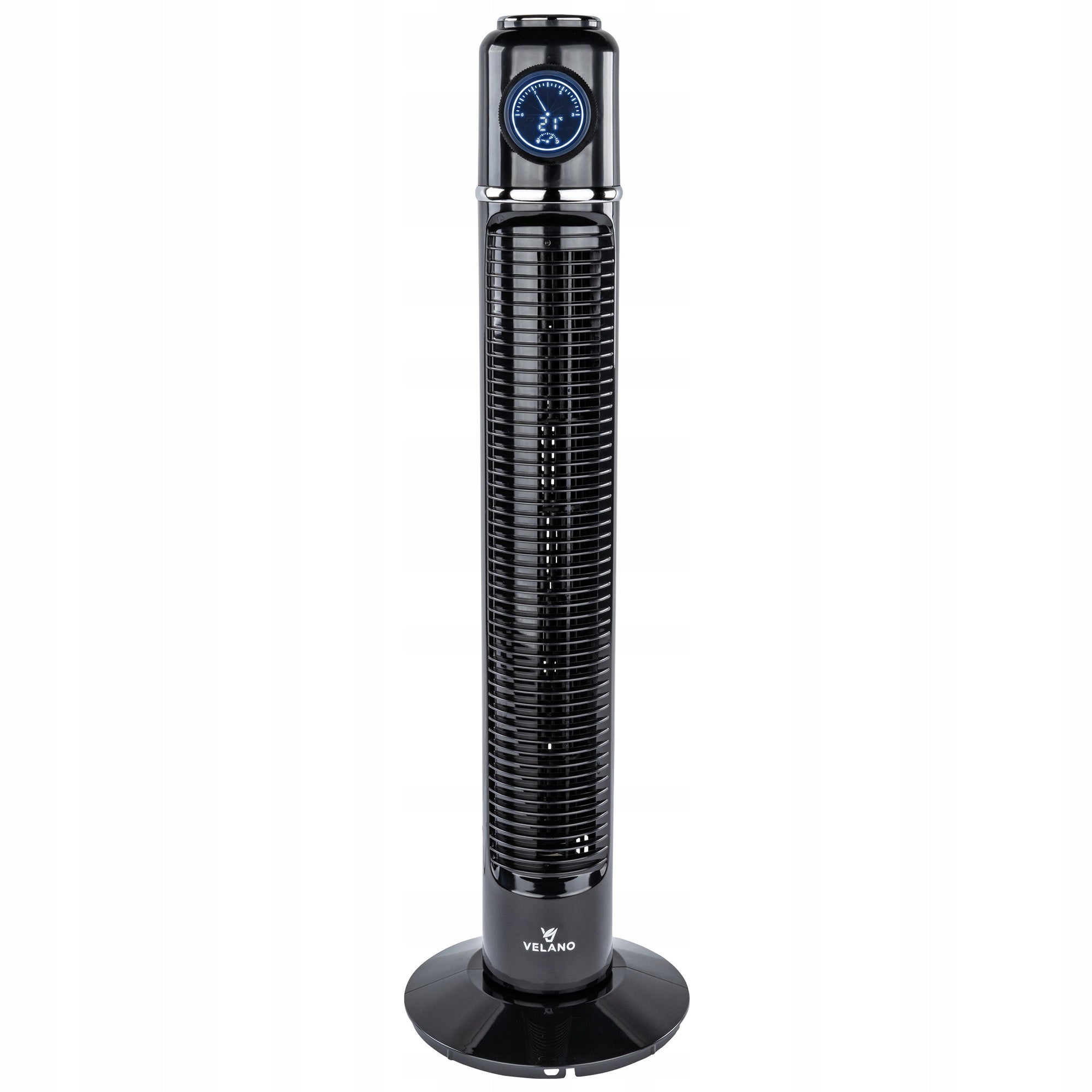 FLOOR COLUMN FAN POWERFUL 50W FAN OSCILLATION TIMER LED RETRO Total height 74 cm