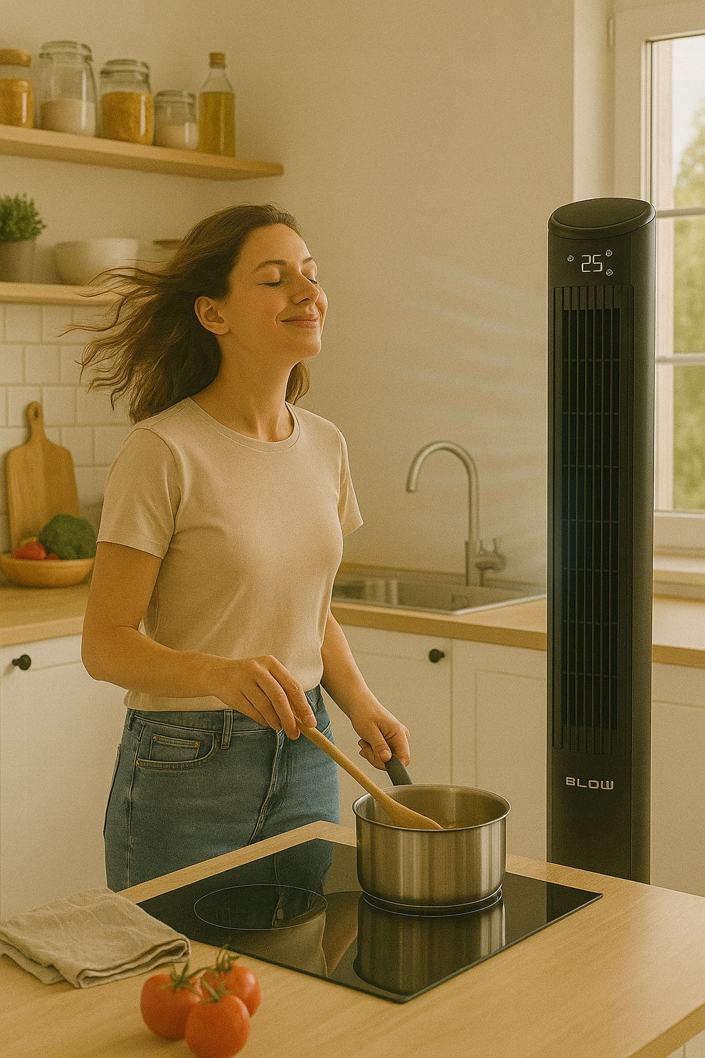 FLOOR COLUMN FAN STANDING FAN SILENT IONIZER REMOTE CONTROL 121CM Manufacturer code 44-654#