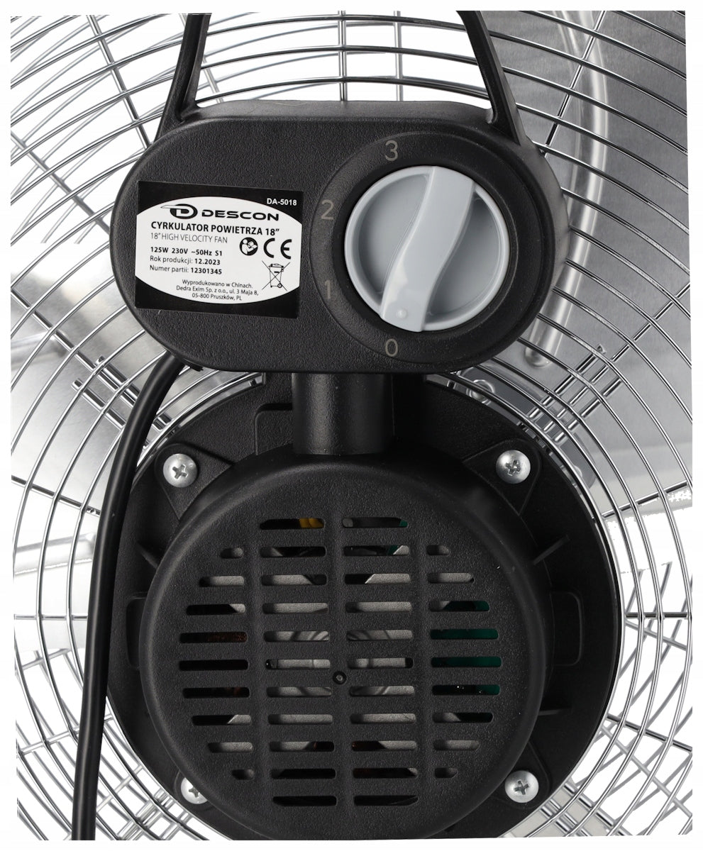 FLOOR FAN DESCON 45cm Air Circulator LARGE POWERFUL Windmill Dominant color silver/gray