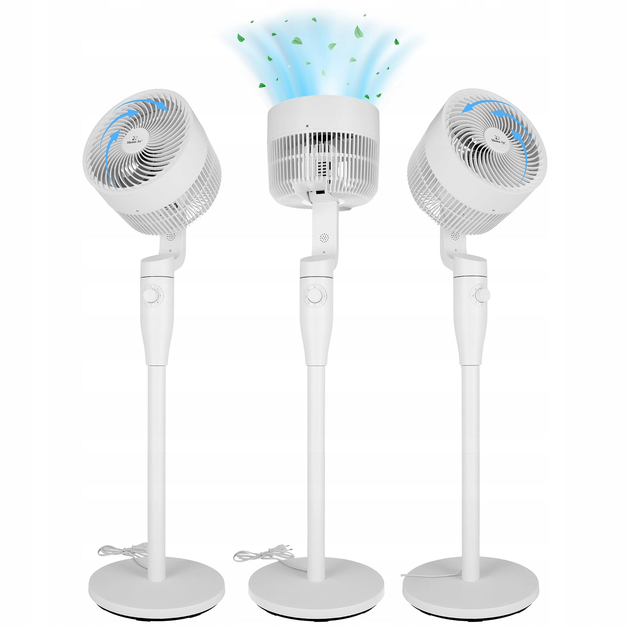 FLOOR FAN OSCILLATOR standing fan rotating oscillation SWING 40W Brand Mission Air