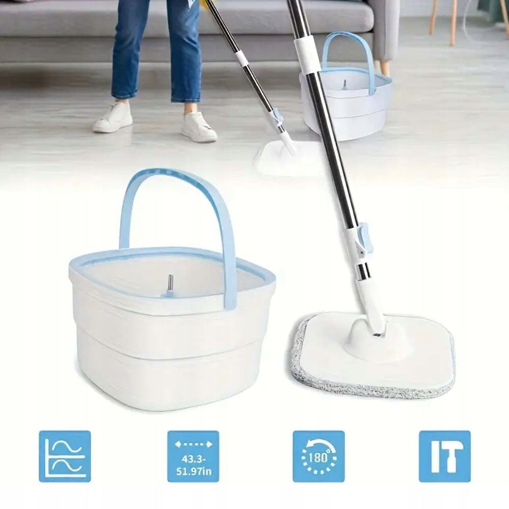 FLOOR MOP 25L WITH BUCKET DOUBLE CHAMBER 360° ROTATING HEAD Packaging status original