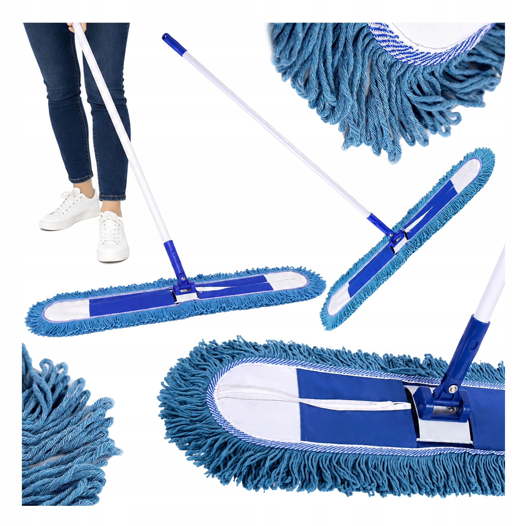 FLOOR MOP FLAT UNIVERSAL INDUSTRIAL 100CM FOR CLEANING ACRYLIC FLOORS Manufacturer code 008797 mop do mycia