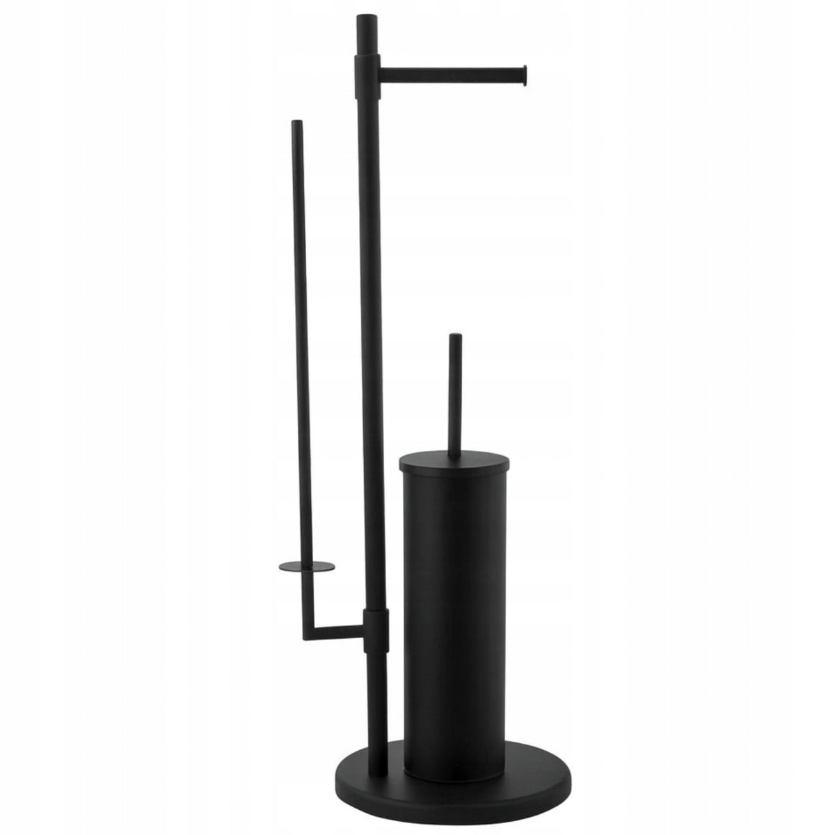 FLOOR STAND FOR PAPER WITH TOILET BRUSH BLACK MAT FOR BATHROOM SET Packaging status original