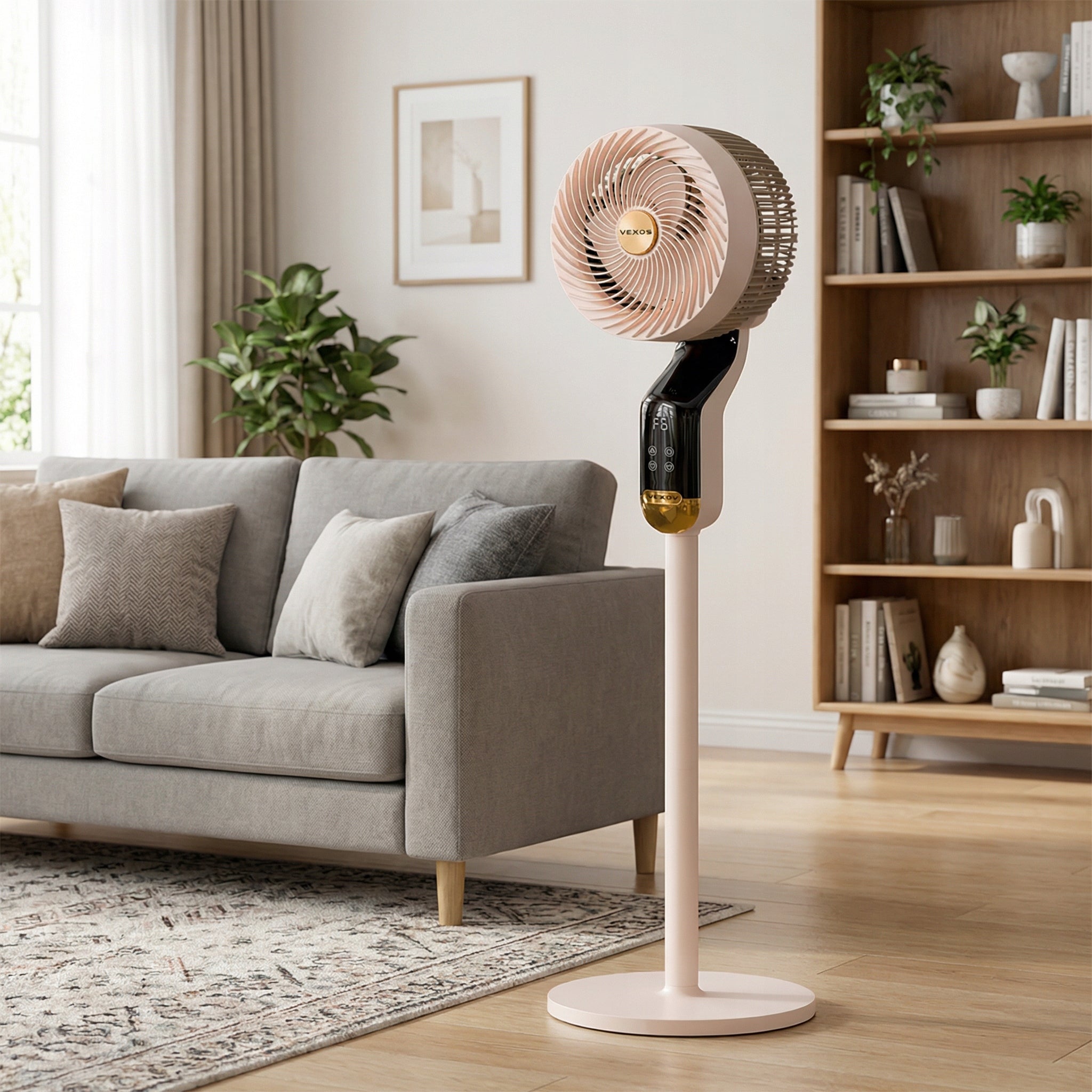 FLOOR STANDING FAN QUIET POWERFUL OSCILLATION TIMER REMOTE CONTROL 3D Packaging status original
