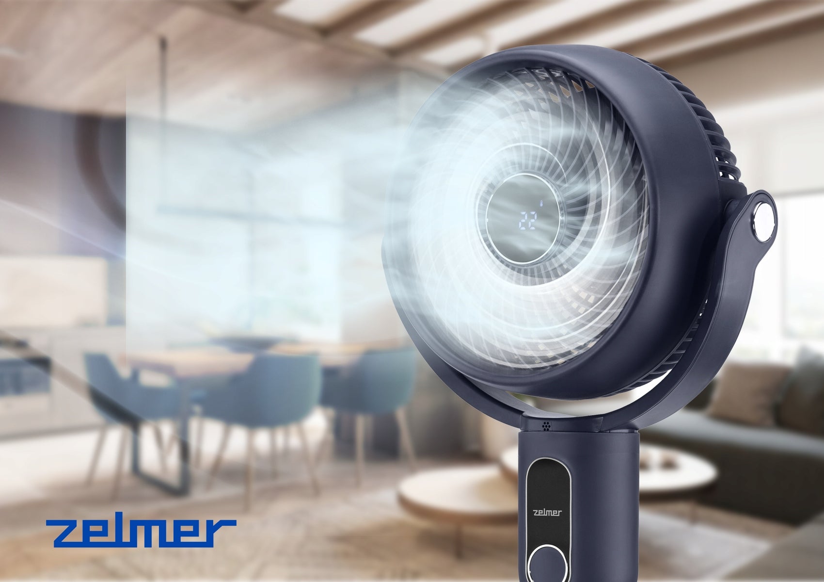 FLOOR STANDING FAN ZELMER SUPER QUIET OSCILLATION 3D TIMER + REMOTE CONTROL Brand Zelmer
