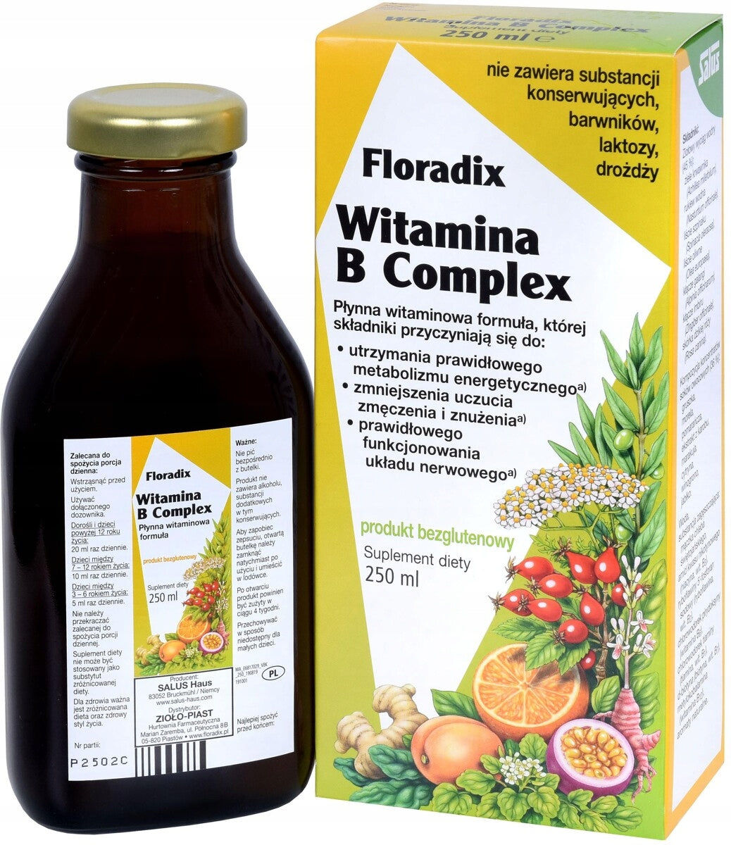 FLORADIX Vitamin B Complex B2 B12 B6 250 ml