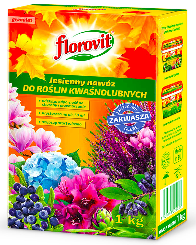 FLOROVIT AUTUMN FERTILIZER FOR BLUEBERRIES AZALEAS SOUR-LOVING HEATHERS 1KG Manufacturer Grupa Inco