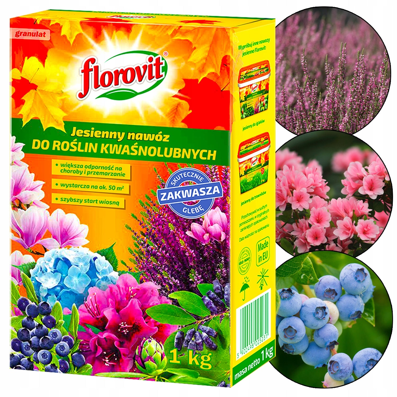 FLOROVIT AUTUMN FERTILIZER FOR BLUEBERRIES AZALEAS SOUR-LOVING HEATHERS 1KG