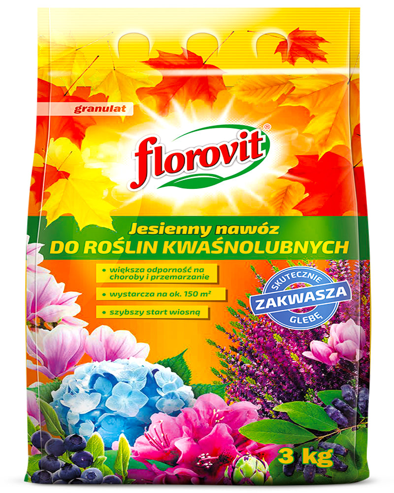 FLOROVIT AUTUMN FERTILIZER FOR BLUEBERRY AZALEAS SOUR-LOVING HEATHER 3KG Manufacturer Grupa Inco