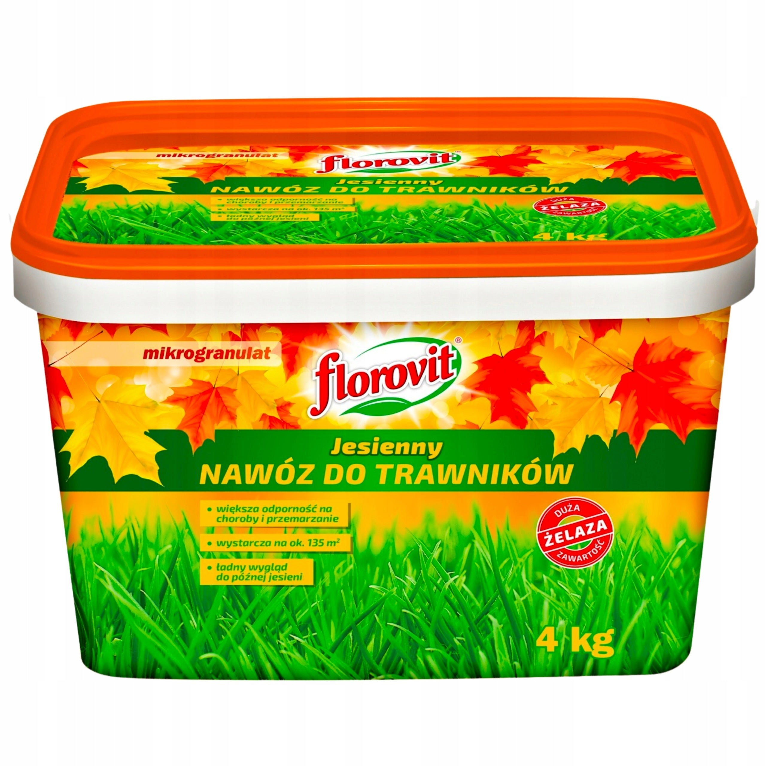 FLOROVIT AUTUMN LAWN GRASS FERTILIZER FOR DISEASES FREEZING 4 kg +Fe Manufacturer code 5900498016314