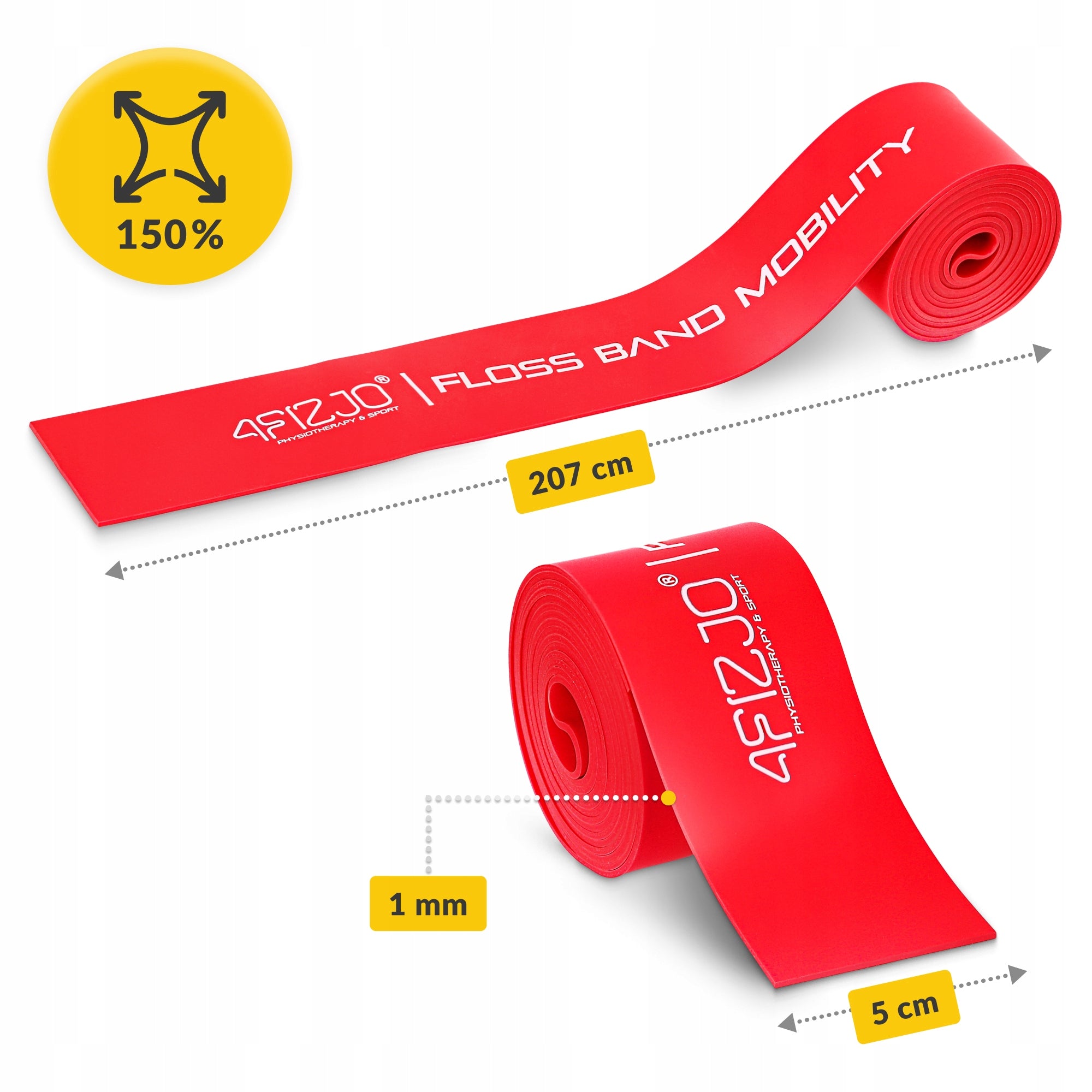 FLOSS BAND COMPRESSION TAPE RUBBER FOR FLOSSING MUSCLE REHABILITATION 1MM EAN (GTIN) 5907222931899
