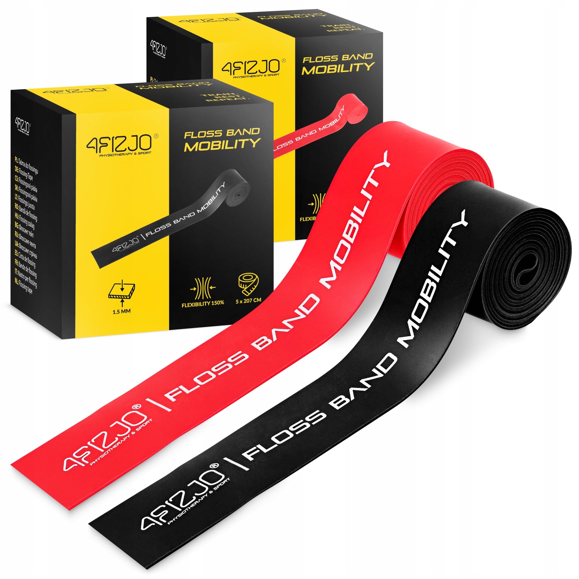 FLOSSING SET RUBBER FLOSS BAND COMPRESSION RUBBER FOR REHABILITATION 2PCS.