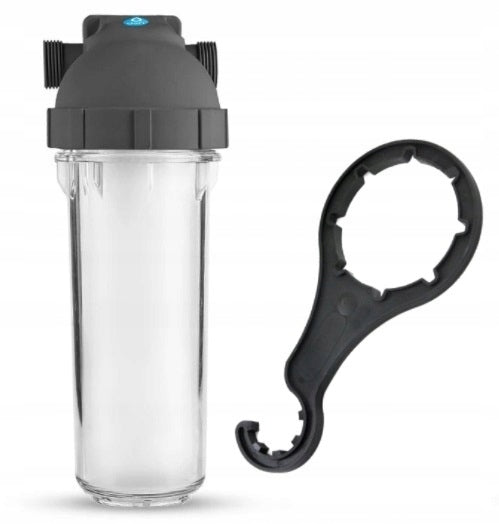 FLOW FILTER HOUSING FOR WATER WITH KEY