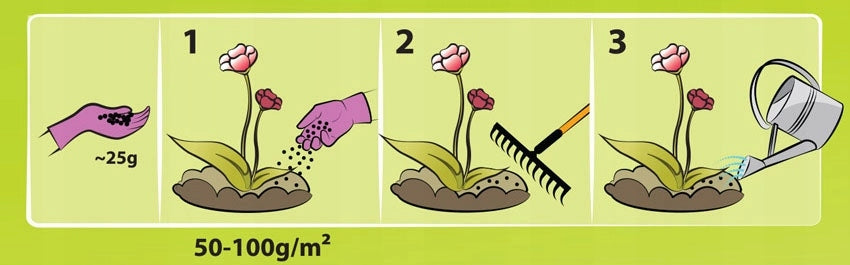FLOWER FERTILIZER 3kg ROSES BEGONI PEONIES GREAT GARDEN FLOWERS RICH COMPOSITION Manufacturer Planta