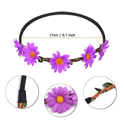 FLOWER HEADBAND BOHO GARLAND WREATH FOR WOMEN GIRLS 12 PCS Manufacturer code SWC5908807066883