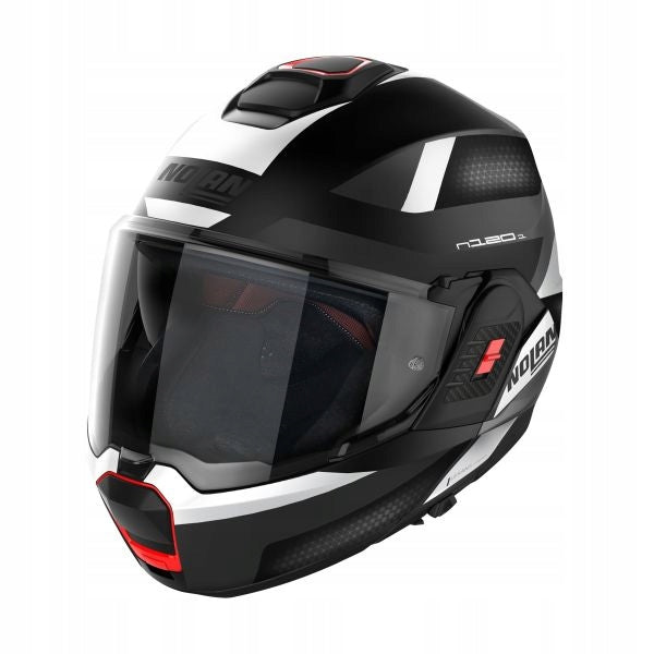 FLOWER HELMET NOLAN N120-1 SUBWAY N-COM 21 COLOR WHITE/BLACK/MATTE XXL
