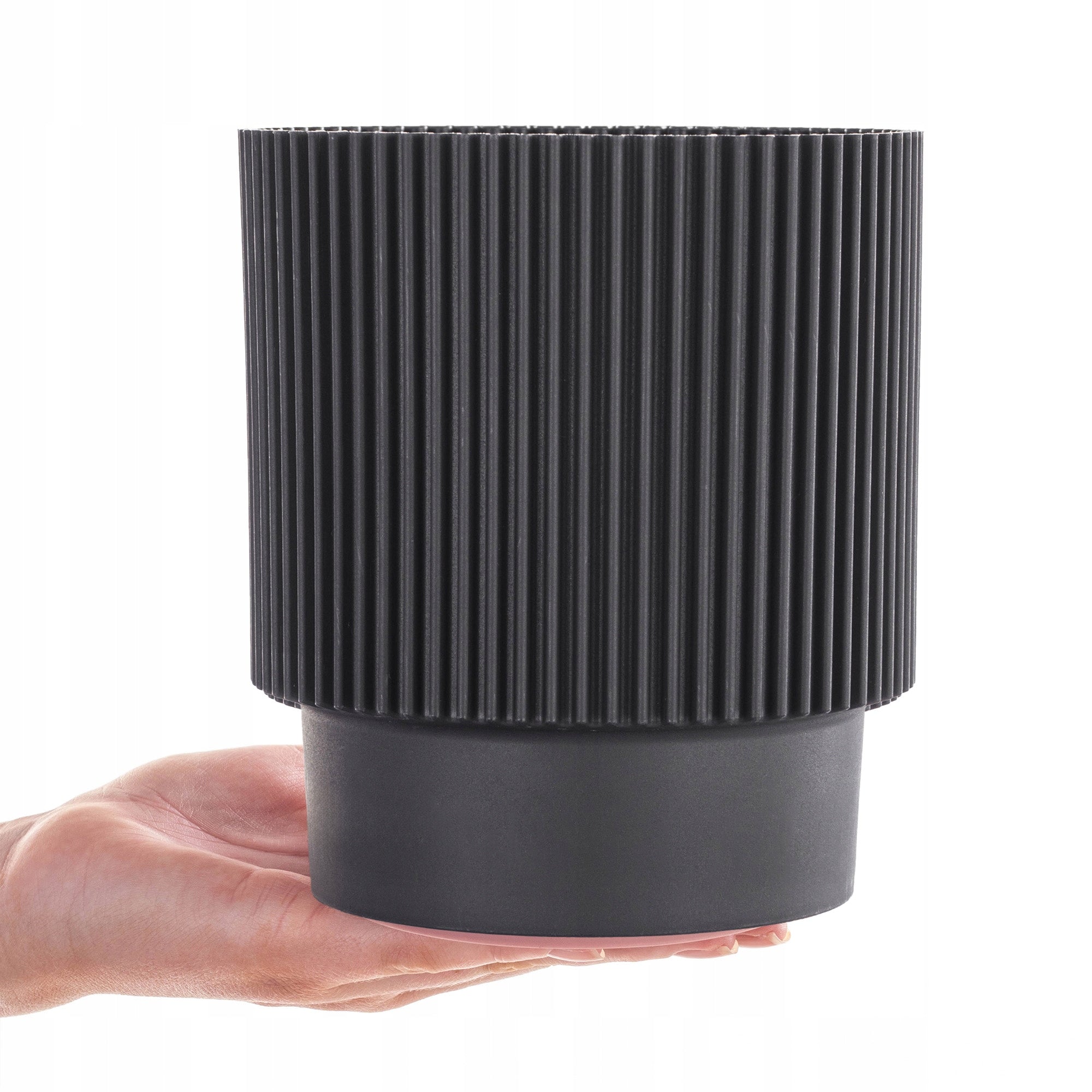 FLOWER POT 15cm PLANT COVER FLOWERBED PLASTIC BLACK Material synthetic material