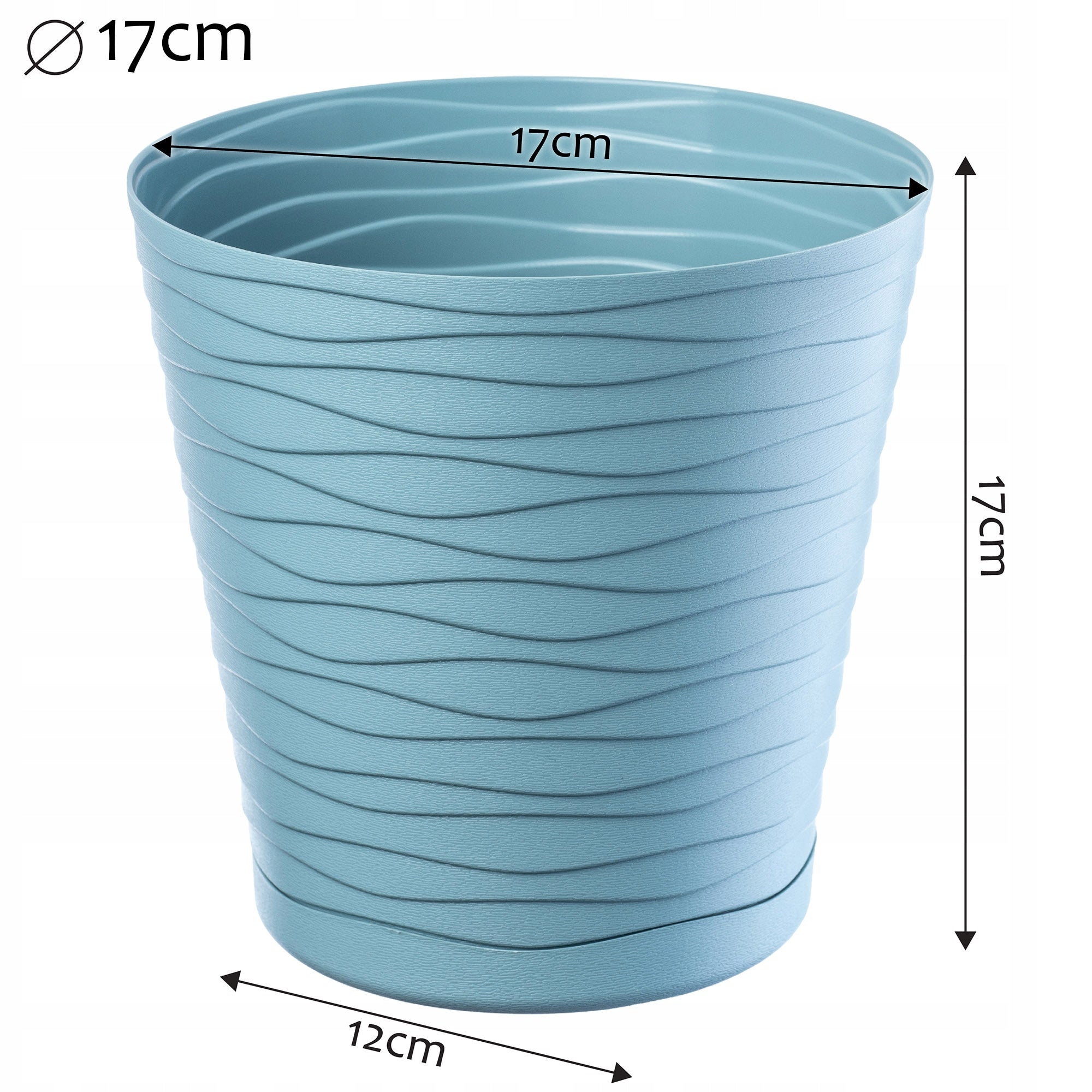 FLOWER POT 17 cm COVER WITH STAND PLASTIC FLOWER STAND Material synthetic material