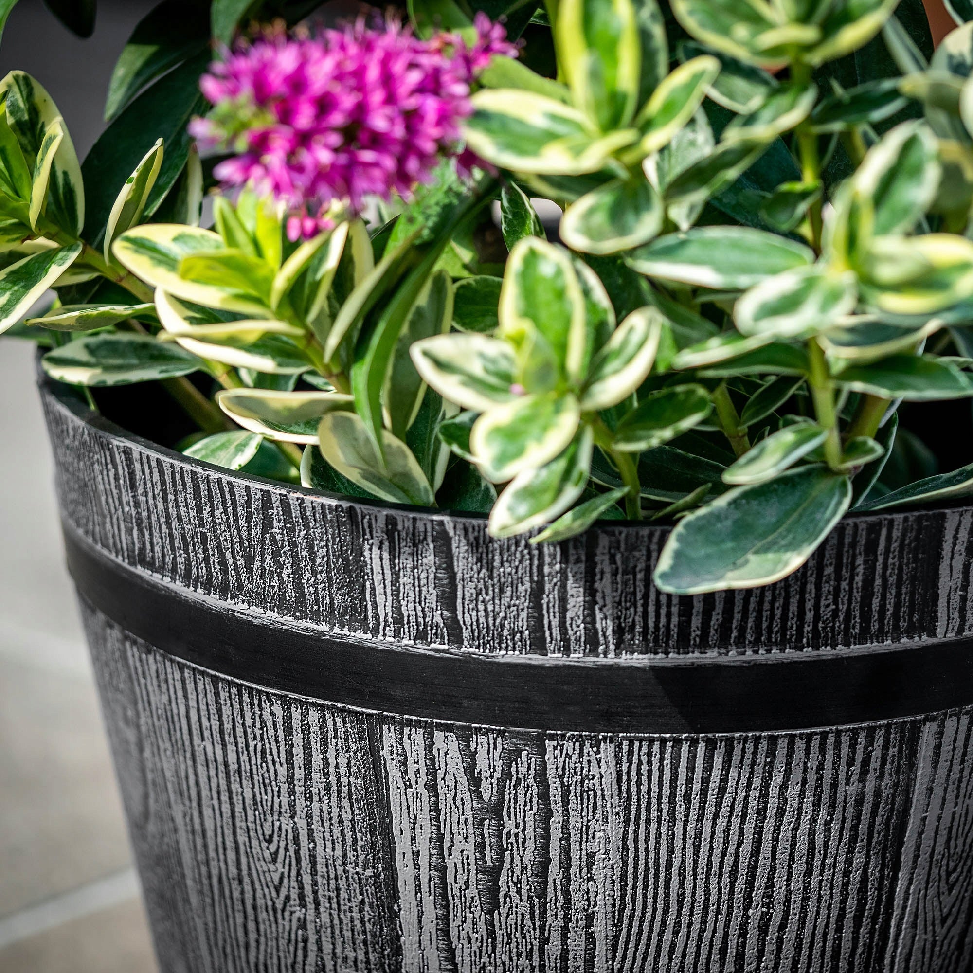 FLOWER POT 23cm GARDEN COVER ROUND FLOWERBED PLASTIC Material synthetic material