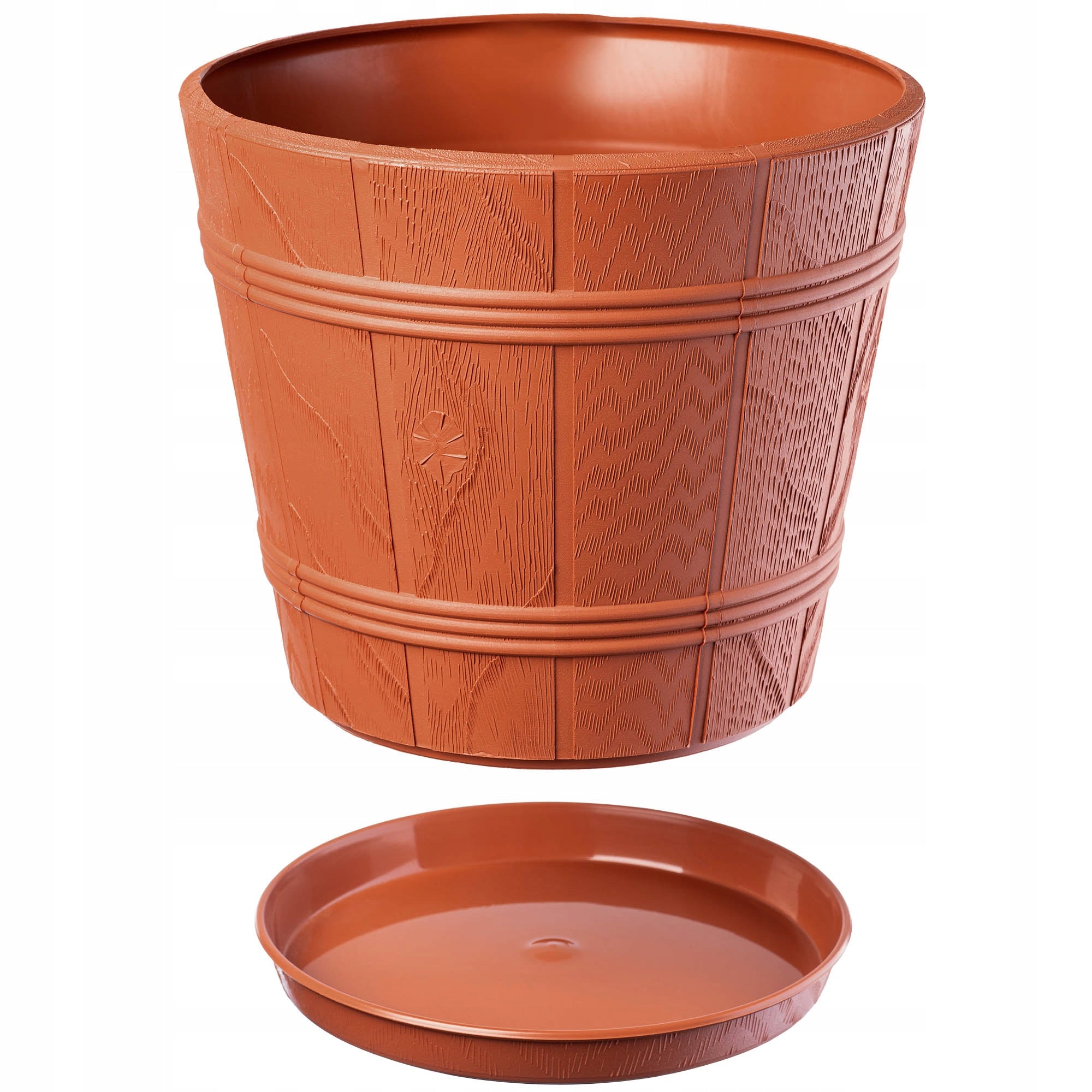FLOWER POT 30cm WOOD-LIKE PLASTIC FLOWER POT Product height 26 cm