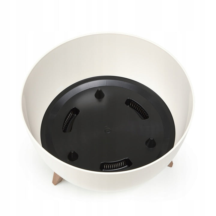 FLOWER POT BOWL ROMA 29 PLANTER ON LEGS Black CONCRETE Product height 18.3 cm