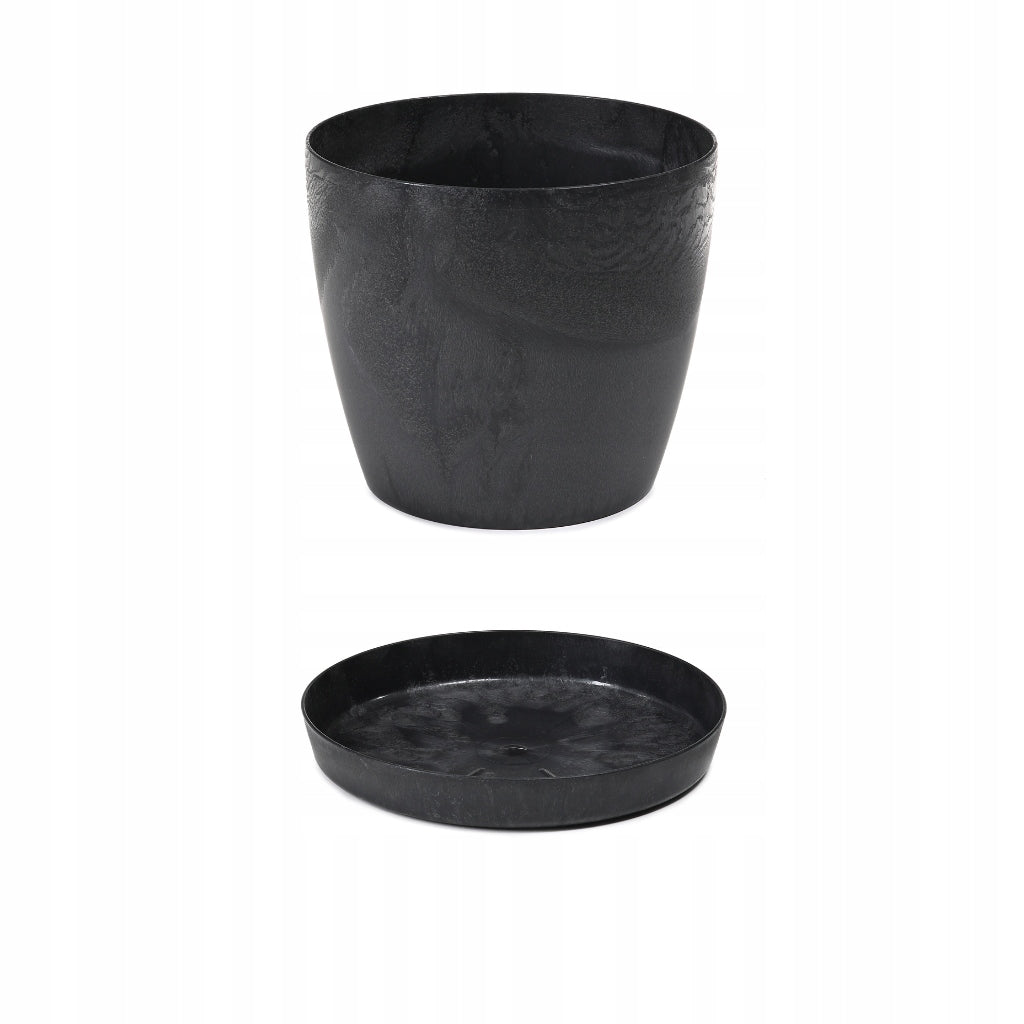 FLOWER POT CASING MAGNOLIA 30 ECO RECYCLED CONCRETE EFFECT BLACK CONCRETE Brand Lamela