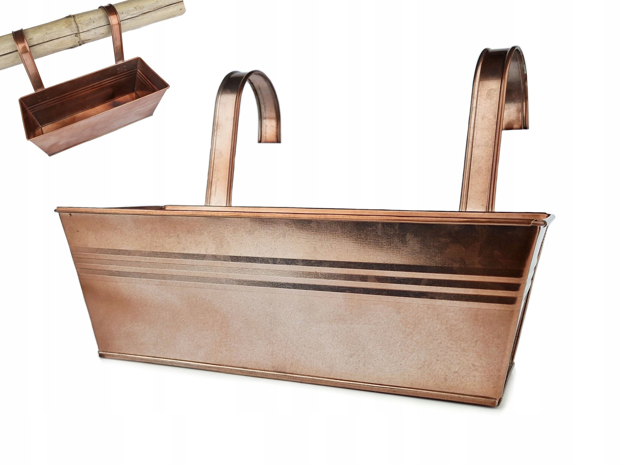 FLOWER POT COVER BALCONY BOX for hanging copper discount