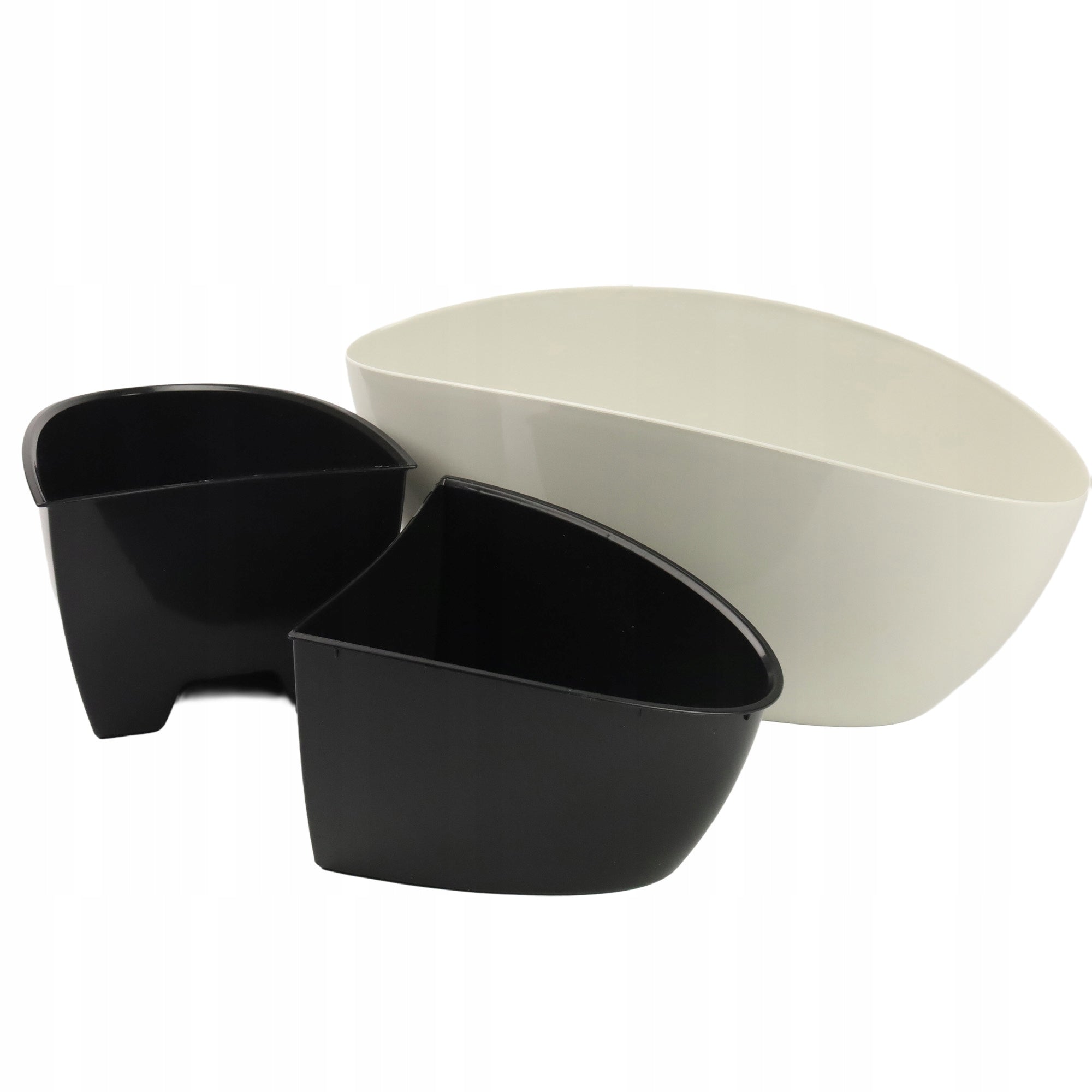 FLOWER POT COVER DOUBLE OVAL CREAM ECRU FLOWERS HERBS CARTRIDGE 32x14 VIKING Length 32 cm