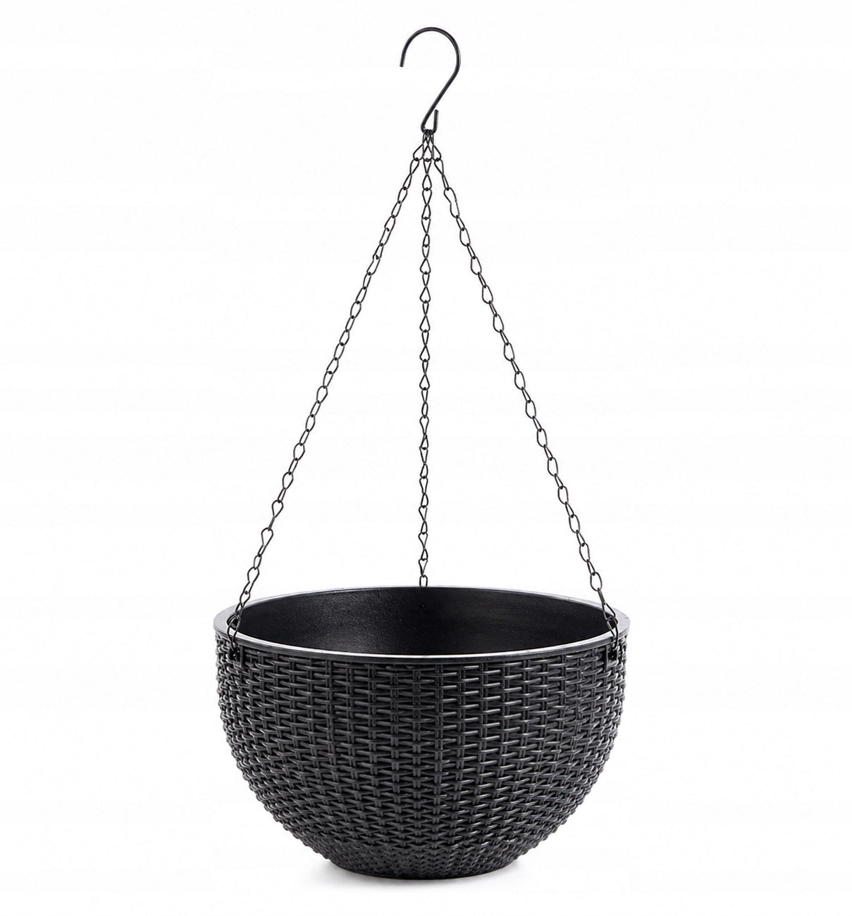 FLOWER POT FLOWERBED ELEGANT FOR BALCONY TERRACE ANTHRACITE 26cm Material synthetic material