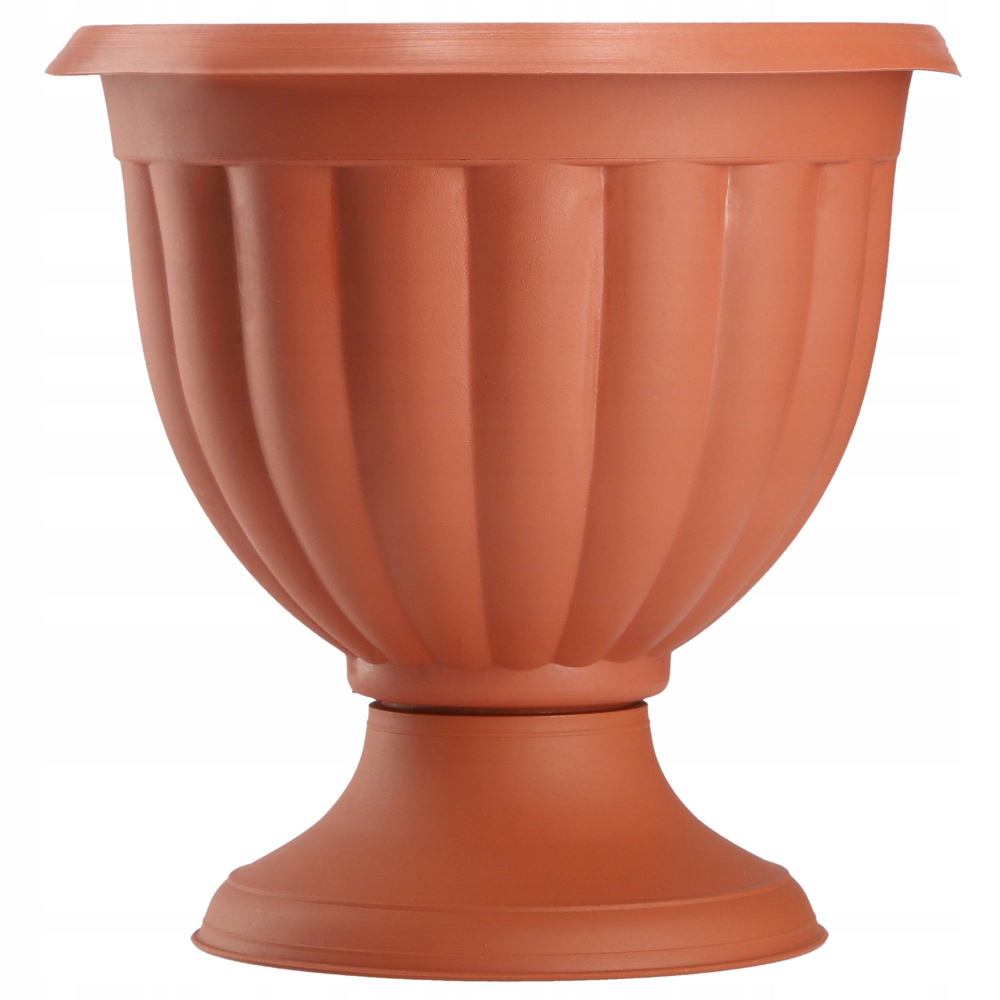 FLOWER POT GARDEN GAZON 23 cm COVER FLOWERBED TERRACE GARDEN TERRACOTTA Color orange