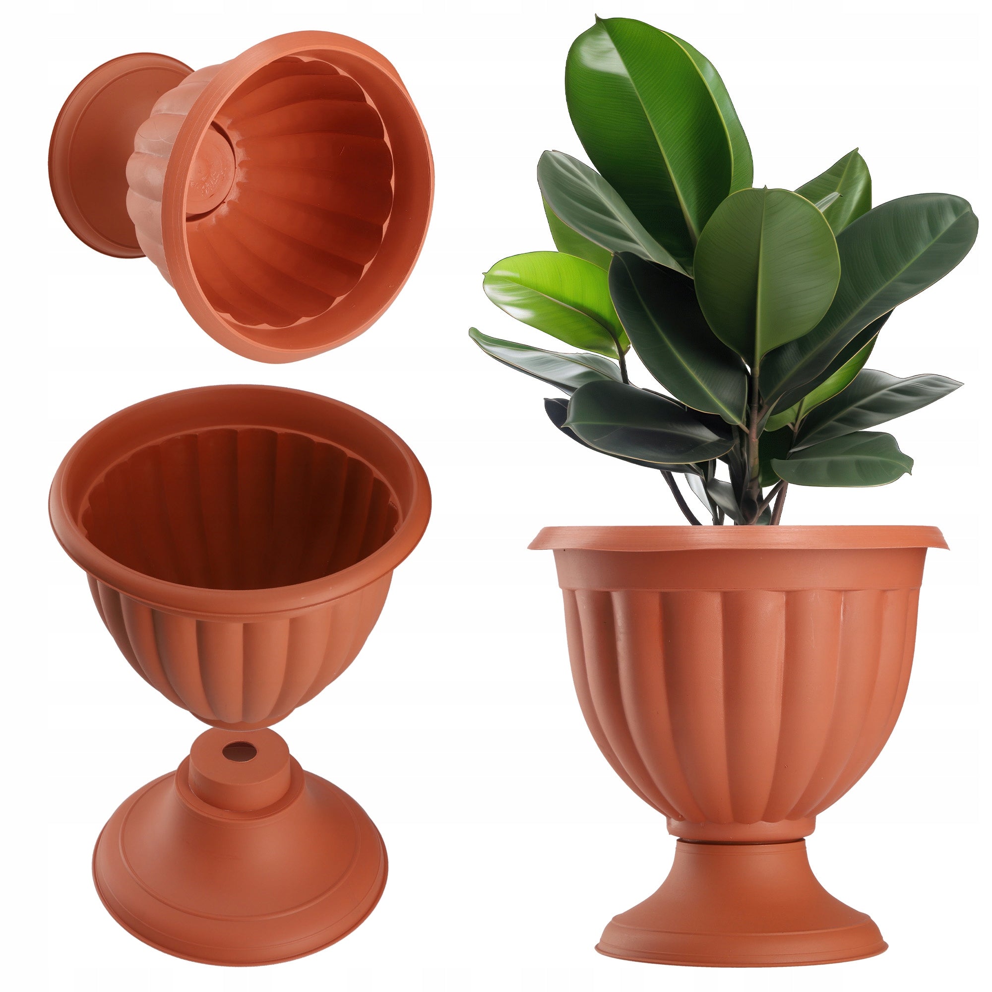 FLOWER POT GARDEN GAZON 23 cm COVER FLOWERBED TERRACE GARDEN TERRACOTTA