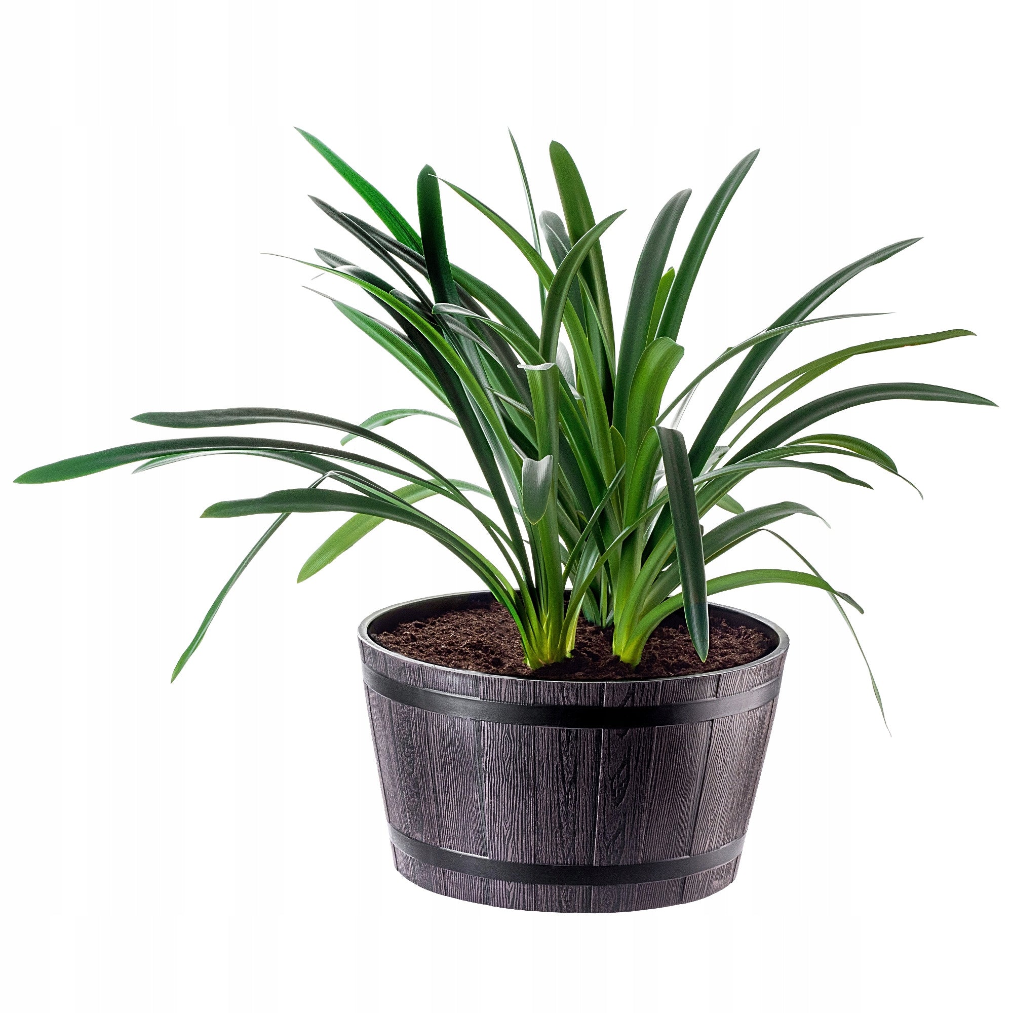 FLOWER POT GARDEN PLANTER 50cm LARGE FOR TERRACE FLOWERS COVER FLOWERBED ROUND Color brown