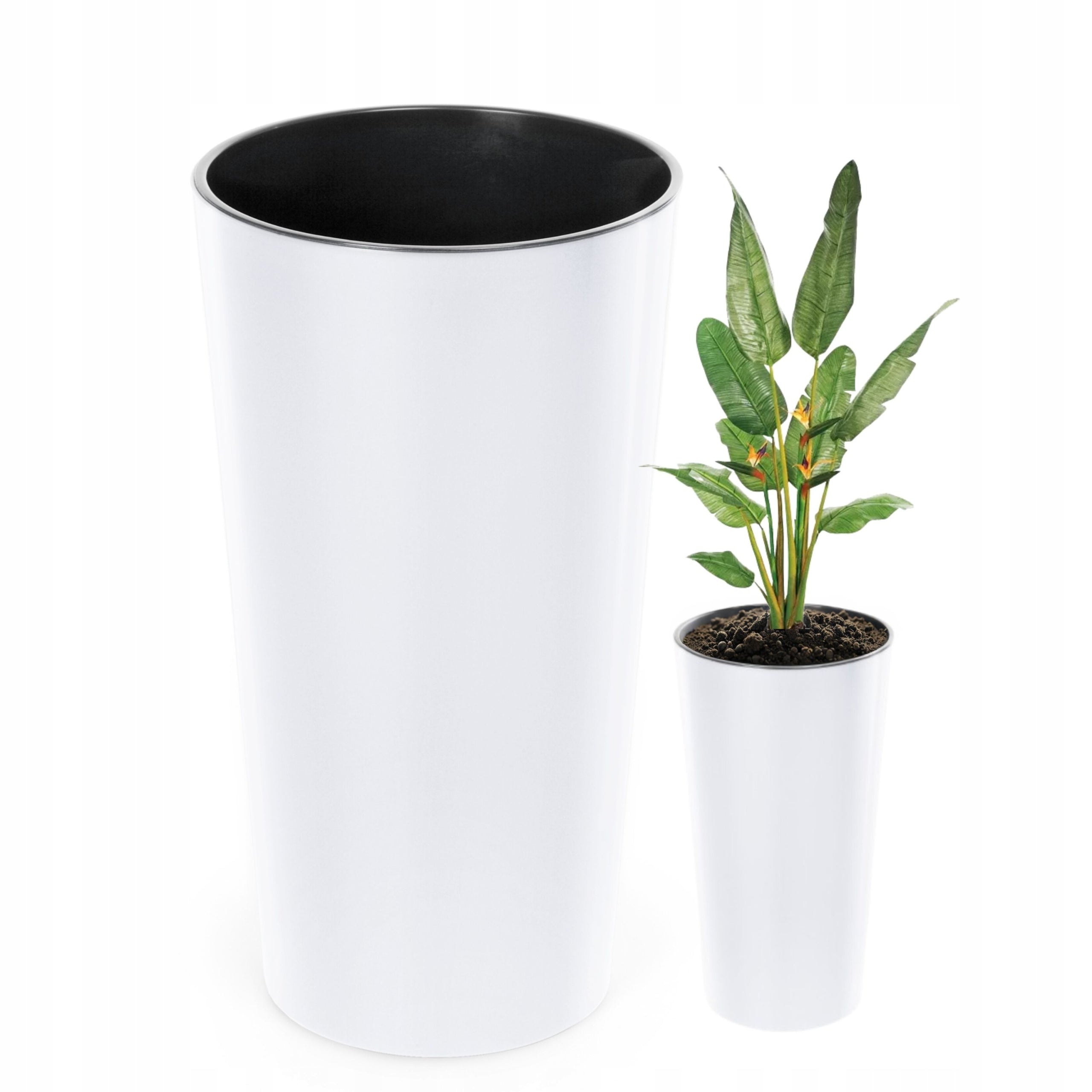 FLOWER POT LAMELA LILY 30h57 HIGH GLOSS WHITE + CARTRIDGE EAN (GTIN) 5900119055463