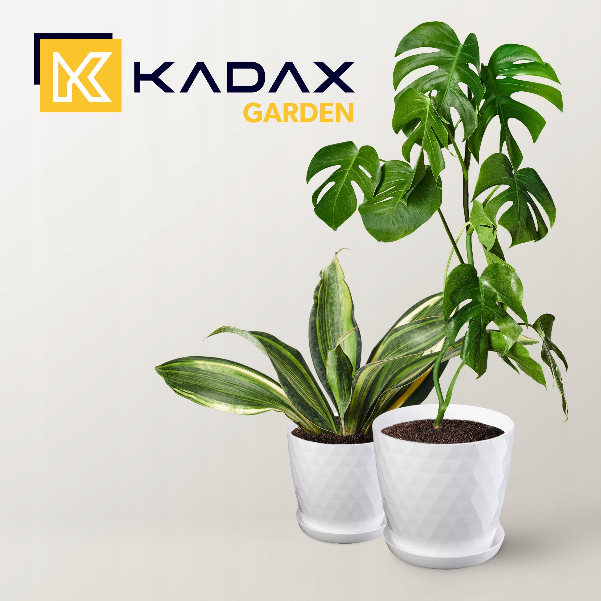 FLOWER POT PLANTER COVER 16 cm FLOWERBED WITH STAND WHITE PLASTIC 3 pcs Material synthetic material