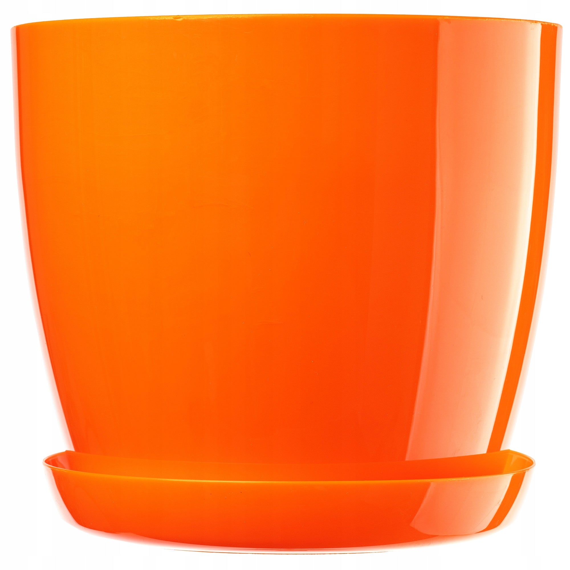 FLOWER POT WITH FLOWER STAND COVER BOWL FLOWERBED 23 cm ORANGE Length 18 cm