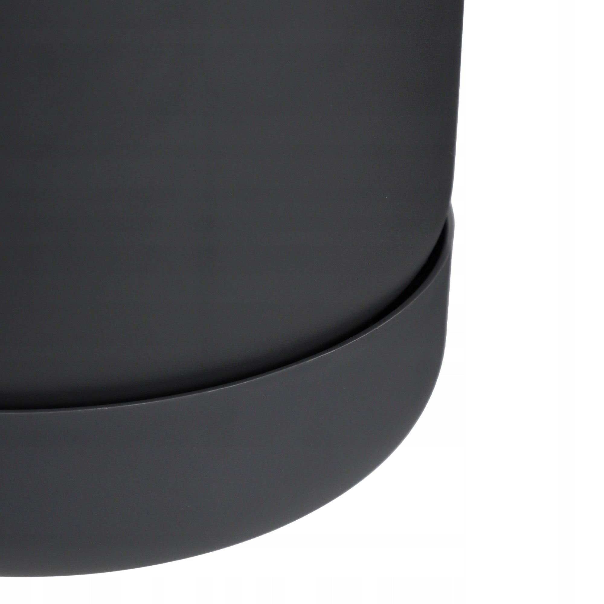 FLOWER POT WITH FLOWER STAND COVER ROUND BOWL 25 cm ANTHRACITE Color gray