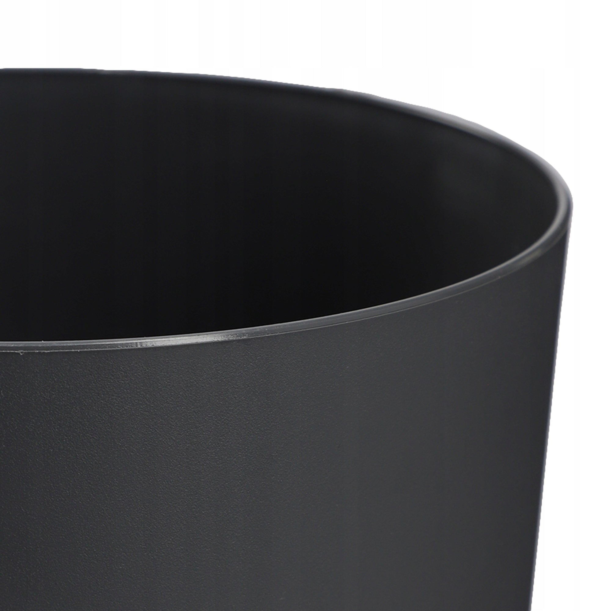 FLOWER POT WITH FLOWER STAND COVER ROUND BOWL 25 cm ANTHRACITE Material synthetic material
