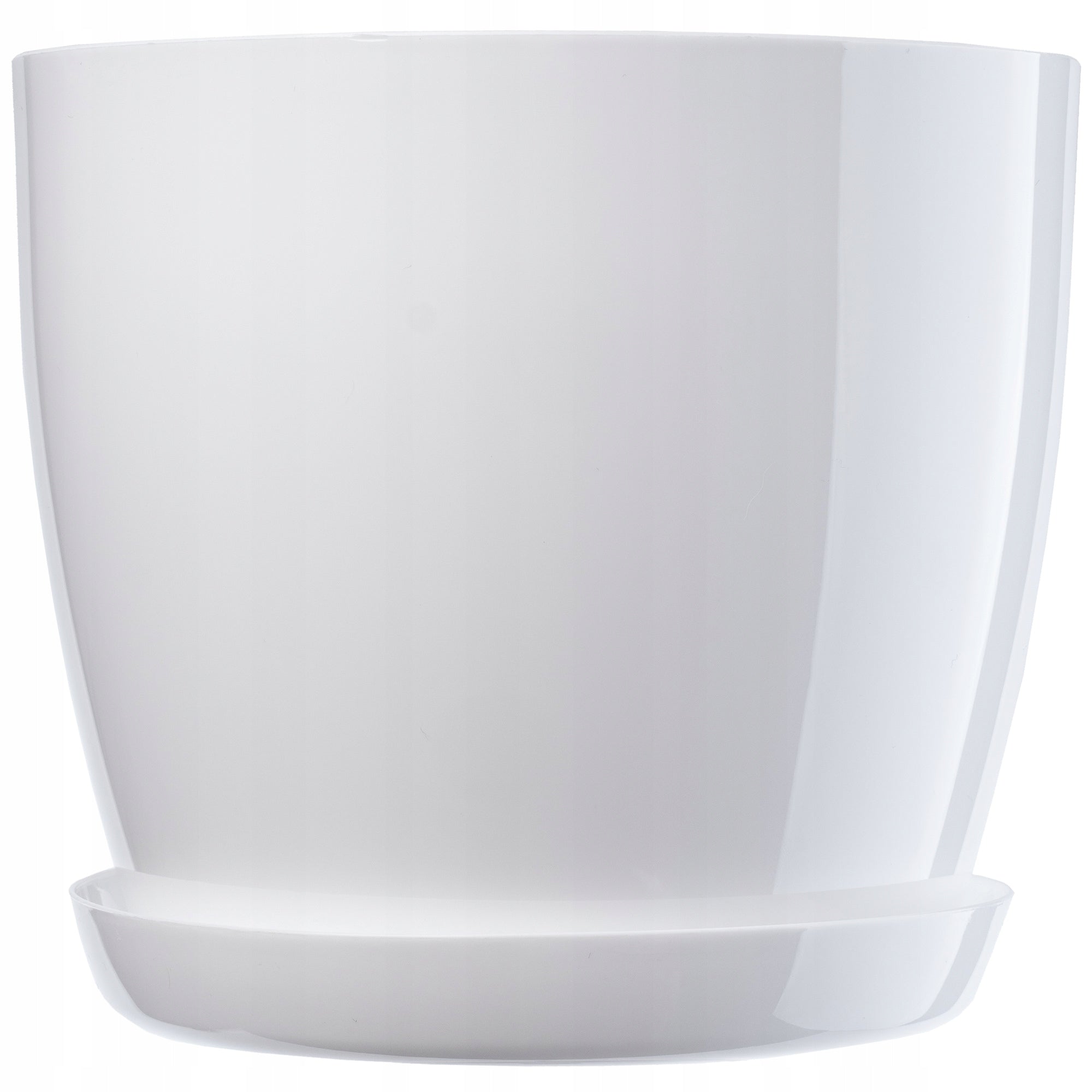 FLOWER POT WITH STAND PLASTIC COVER FLOWER POT 20cm WHITE FOR FLOWERS KADAX Length 16 cm