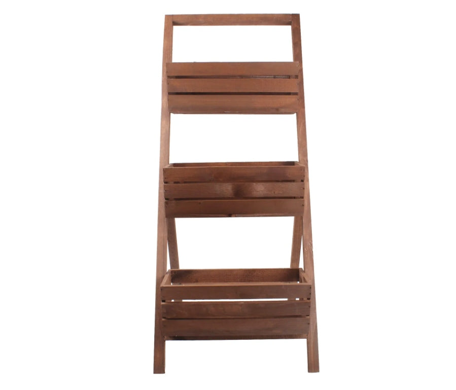 FLOWER STAND WOODEN FLOWERBED LADDER Brand no brand