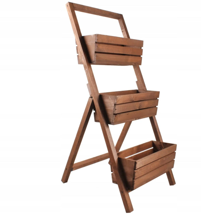 FLOWER STAND WOODEN FLOWERBED LADDER