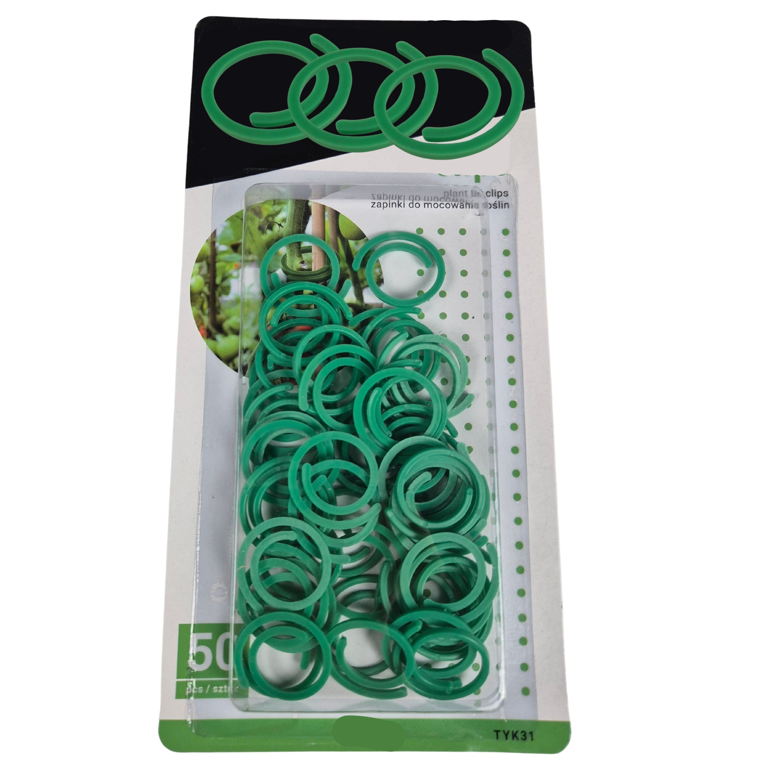 FLOWER TOMATO CLASPS STRONG DURABLE GARDEN CLIP Color green