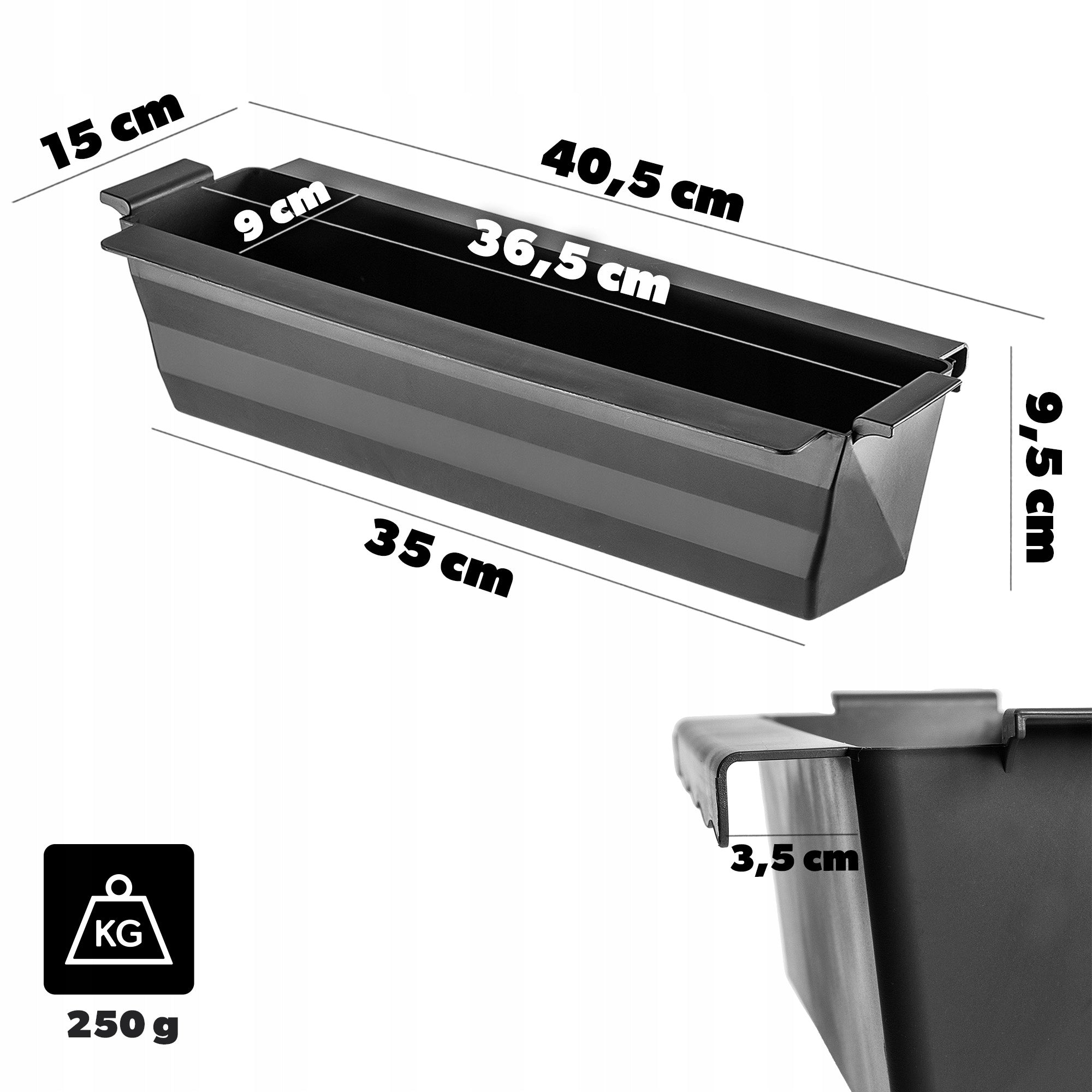 FLOWERBED POT FOR EUROPALLET BOX 40 cm FLOWER POT PLASTIC FLOWERS Brand Kadax
