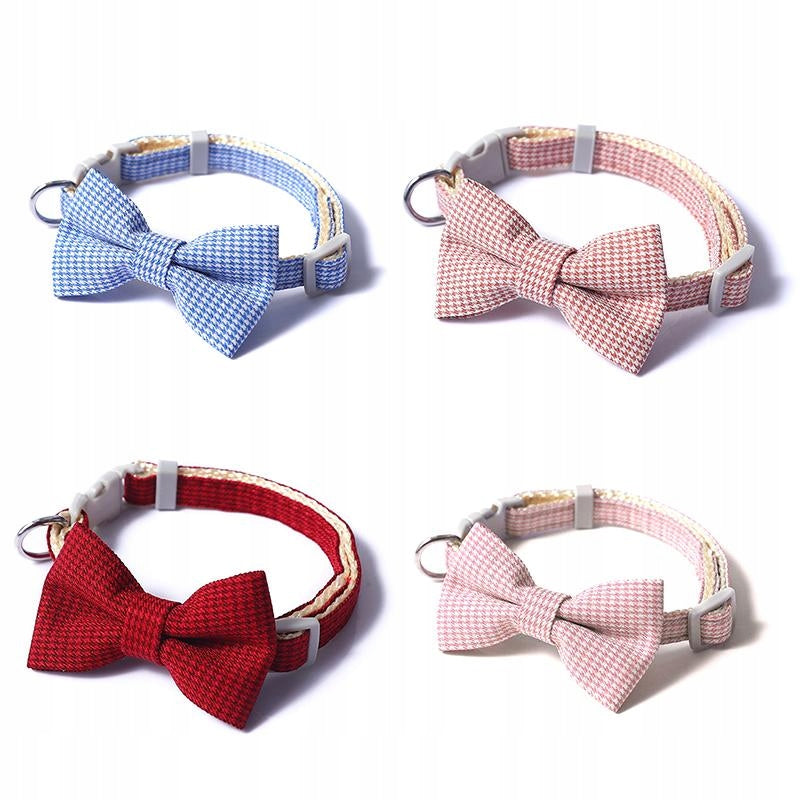 FLY BOW TIE CAT DOG COLLAR BLUE LEASH ORNAMENT BOW Color blue
