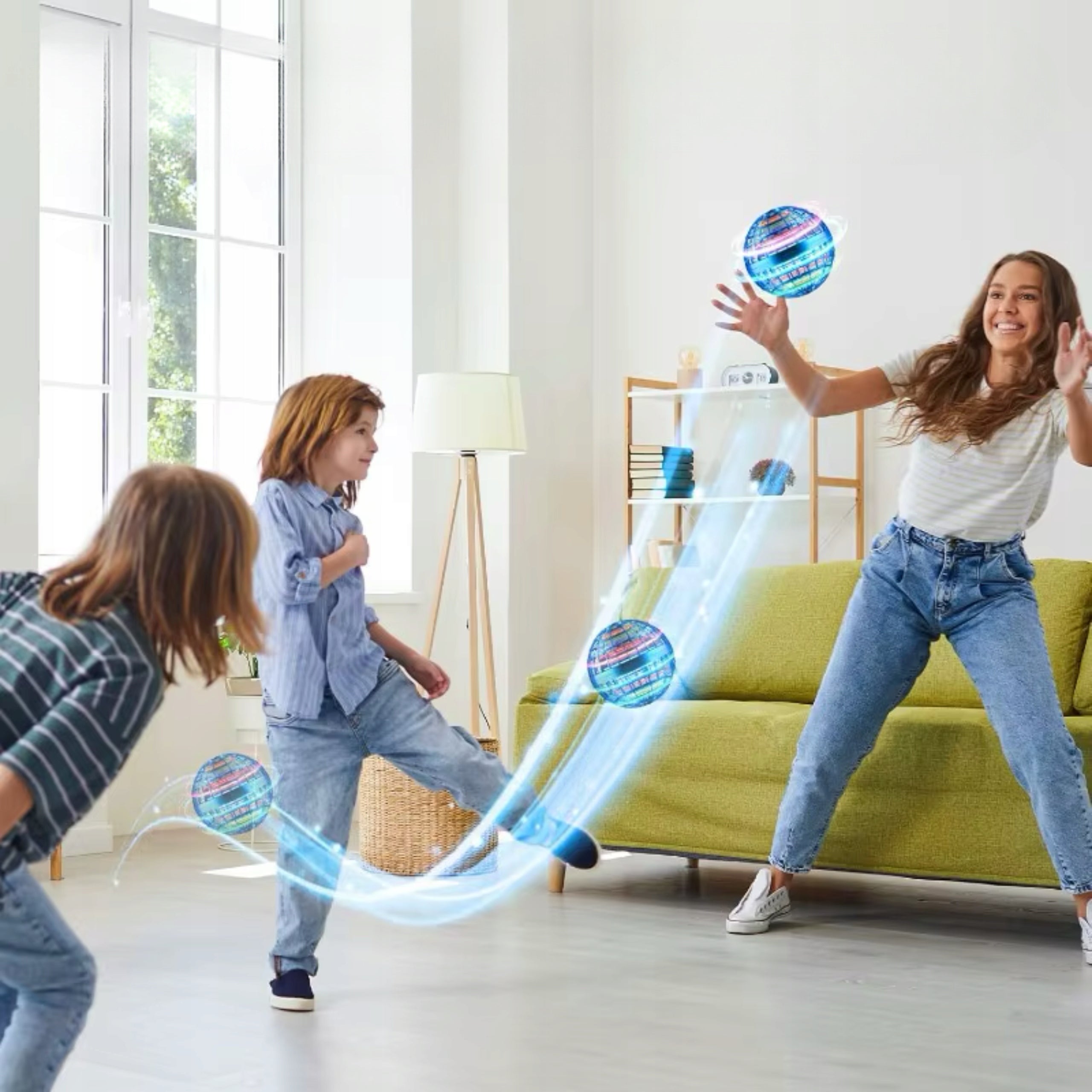 FLYING BALL LED TOY GIFT CHILDREN CONTROLLED BALL PILOT FLYNOVA RED Packaging status original