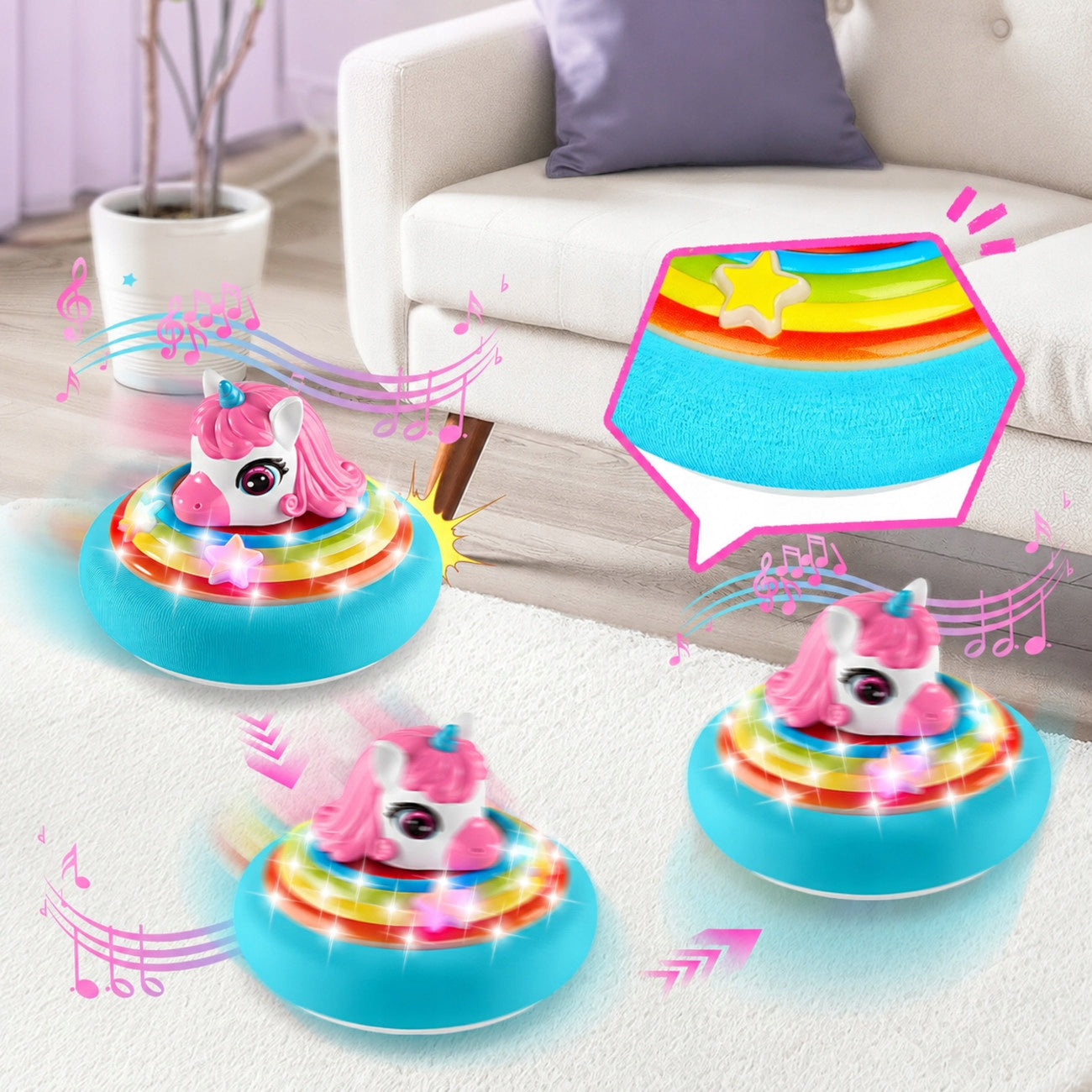 FLYING BALL UNICORN FOOTBALL TO PLAY AT HOME LEVITATING CYMBERGAJ GIFT Brand no brand