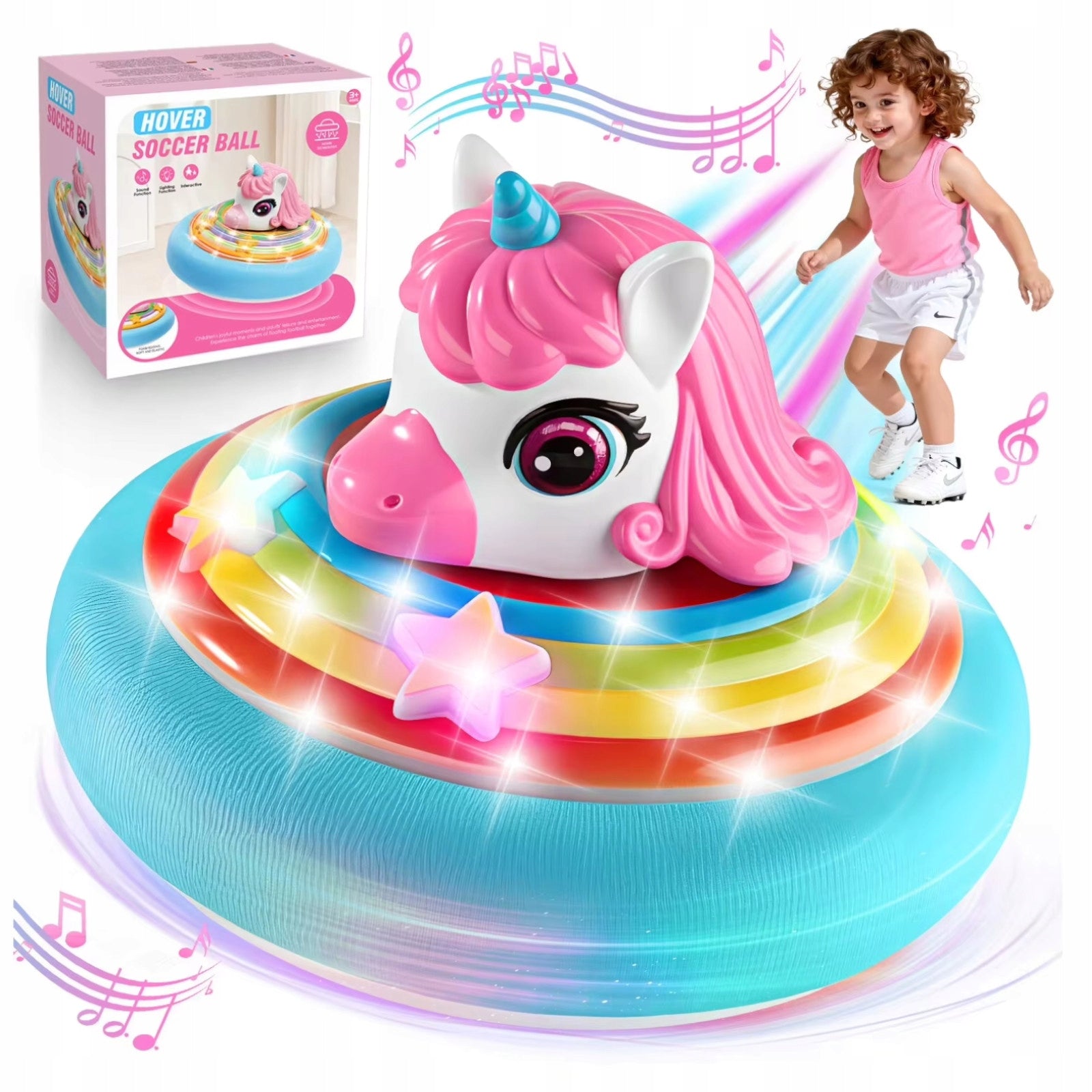 FLYING BALL UNICORN FOOTBALL TO PLAY AT HOME LEVITATING CYMBERGAJ GIFT