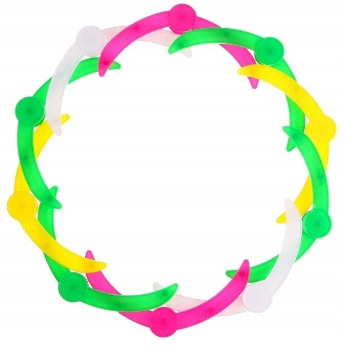 FLYING FOLDING DISC DECOMPOSING IN FLIGHT COLORFUL Color multicolor
