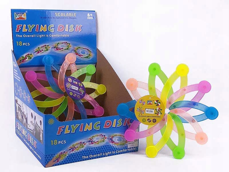 FLYING FOLDING DISC DECOMPOSING IN FLIGHT COLORFUL Kind Disk