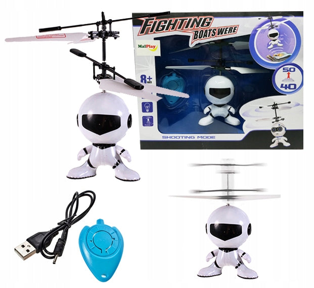 FLYING ROBOT CONTROLLED BY HAND UFO ALIEN DRONE + 2 REMOTE CONTROLS Manufacturer code U190